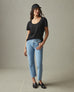 Women's Classic Cotton Scoop Tee - Black